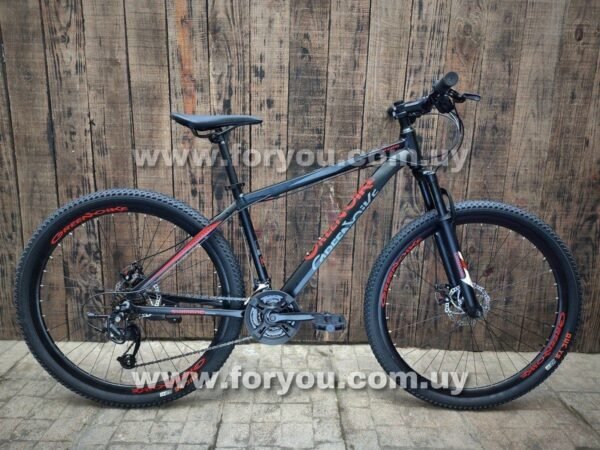 Bicicleta Montaña Rodado 29 Aluminio Greenbike X100 Negra Roja - Imagen 6