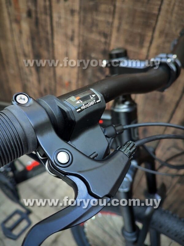 Bicicleta Montaña Rodado 29 Aluminio Greenbike X100 Negra Roja - Imagen 3