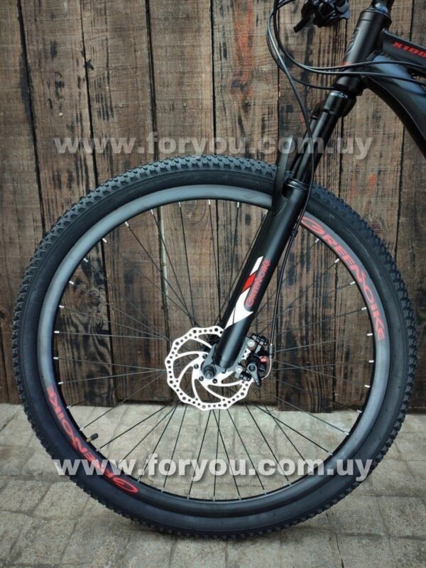 Bicicleta Montaña Rodado 29 Aluminio Greenbike X100 Negra Roja - Imagen 2
