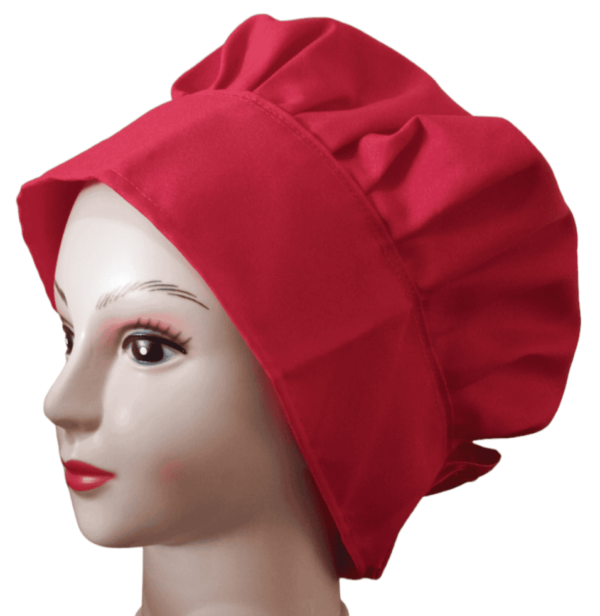 Pack x 2 Cofias chef, gorro cocina rojo - Imagen 2