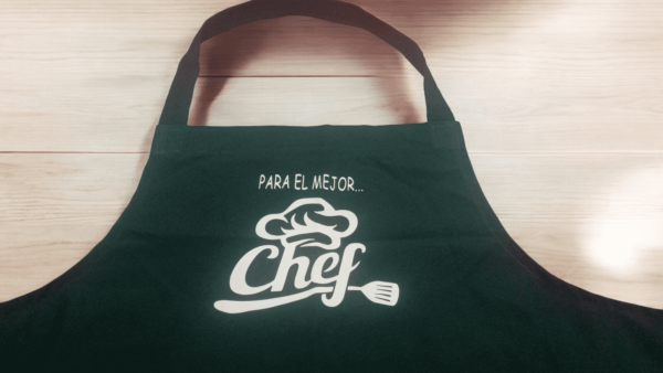 Delantal personalizado chef color verde