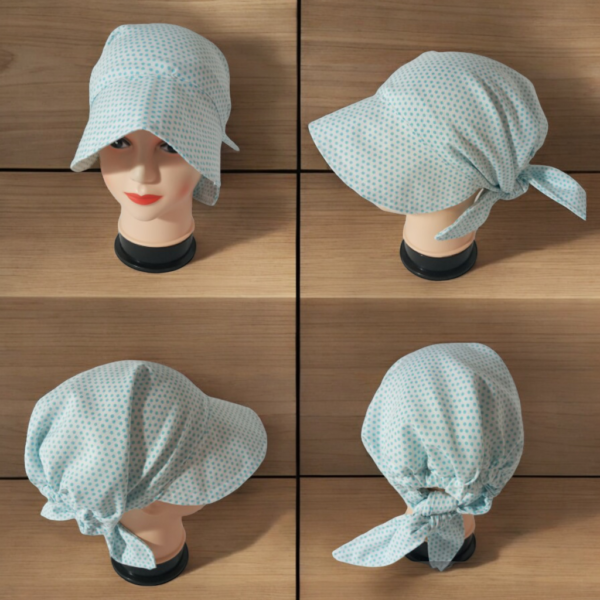 Gorro con visera tipo pañoleta