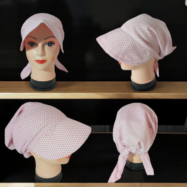 Gorro playero con visera tipo pañoleta