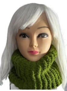 Cubre Cuello Tejido A Mano Hilo Polar Doble Capa