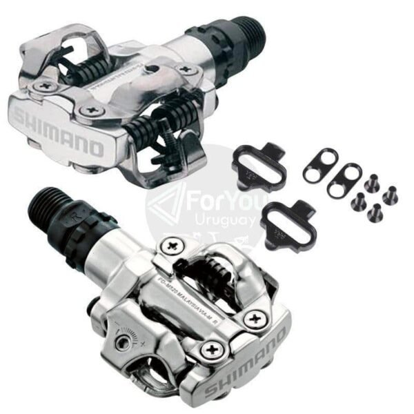 Pedales Pedal Para Bicicleta de Montaña SHIMANO M-520 Silver