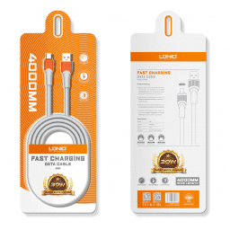 LS604   Cable de Datos  USB A a Lightning  30W  4M  LDNIO