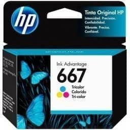 Cartucho HP 667 Tri-color Original Compatible con HP 2375 / 2775 / 2875
