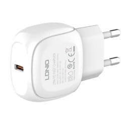 A1206C   Cargador Pared  USB C a Tipo C  27W  PD  Carga R�pida  Blanco  LDNIO