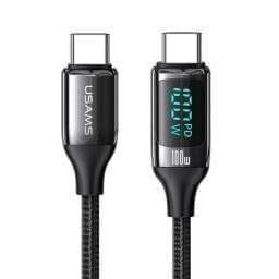 SJ558   Cable de Datos  Tipo C a Tipo C  PD 100W  2M  Negro  U78  Con LCD  Carga R�pida  USAMS
