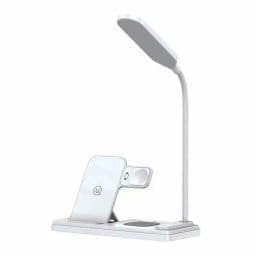 CD195 Cargador de Mesa Inalambrico 15W Con Lampara Blanco USAMS
