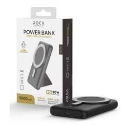 Power Bank ROCA PB5-2/MAG   5.000mAh  Entrada: Tipo C / Salida: Tipo C 20W + Magn�tico 15W  Negro