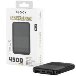Power Bank BLOOX PB_1   4.500mAh  Entrada: Tipo C Negro / Salida: Tipo C + USB*2