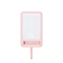 CD219 Power Bank Magnetico C/Soporte Cable Tipo C 10.000mAh Rosado USAMS