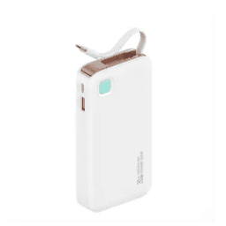 CD224 Power Bank 10000mAh Cable Retractil Tipo C Blanco USAMS