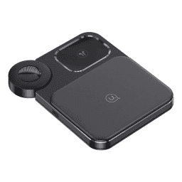 CD190   Cargador Inal�mbrico 15W 3 en 1  Carga R�pida  Negro  USAMS