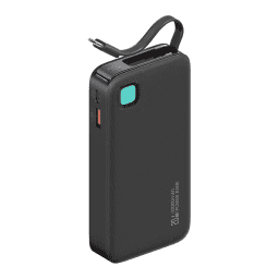CD224 Power Bank 10000mAh Cable Retractil Tipo C Negro USAMS