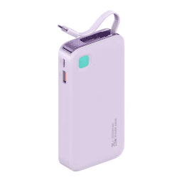 CD224 Power Bank 10000mAh Cable Retractil Tipo C Violeta USAMS