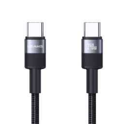 SJ727   Cable de Datos  USB C a Tipo C  240W  SY Serie  1.2M  Negro  USAMS