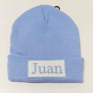 Gorro Tejido Clasico con Aplique Bordado Personalizado