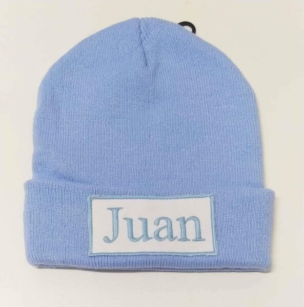 Gorro Tejido Clasico con Aplique Bordado Personalizado