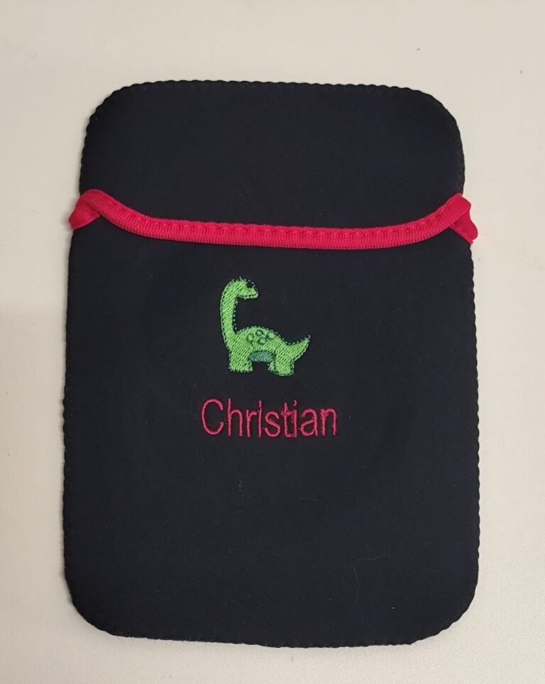 Funda Neopreno Con Nombre Bordado Para Tablet 7 "