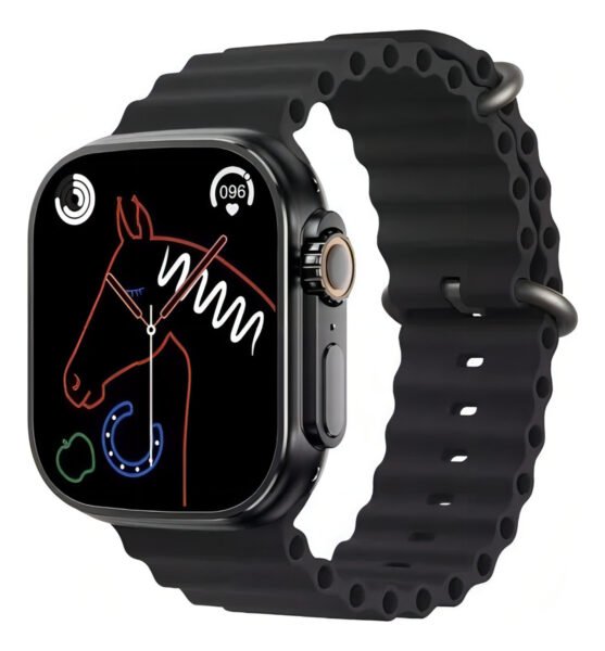 Reloj inteligente Smartwatch T800 Ultra Series con 8 pantallas, 1.99 pulgadas, Android, Bluetooth, pulsera negra