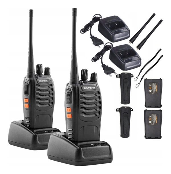 Kit X 2 Handy Baofeng Radio Walkie Talkie Bf888s 16ch Uhf + Auricular Manos Libres Bandas De Frecuencia 16 Color Negro - Imagen 7