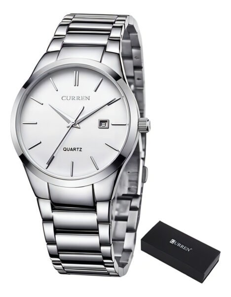 Relojes Impermeables | Calendario Actual | Simple Business Color De La Correa Plateado