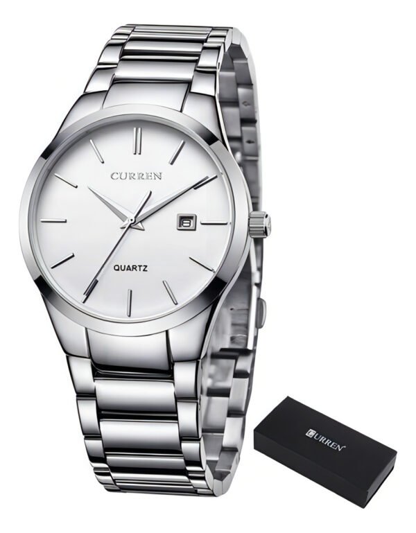 Relojes Impermeables | Calendario Actual | Simple Business Color De La Correa Plateado