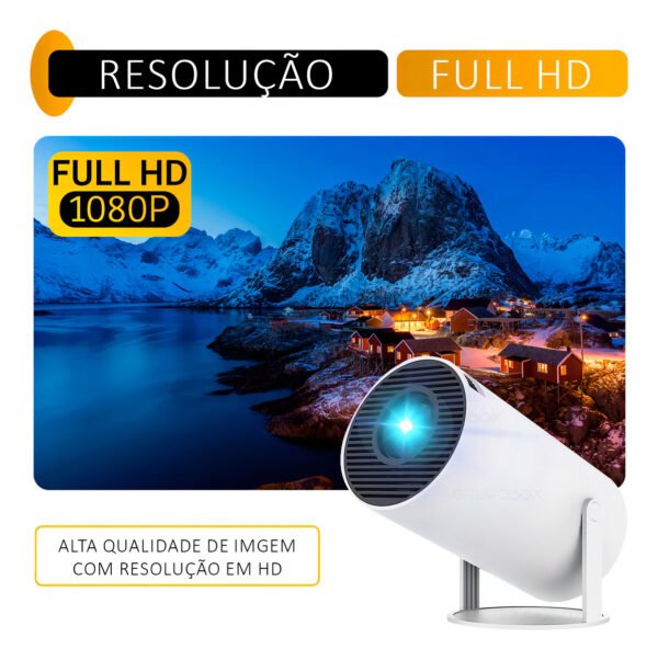Proyector mini Smart Projector Led Full HD projetor portatil Smart Projector Led Full HD 10lm blanco 220V - Imagen 2