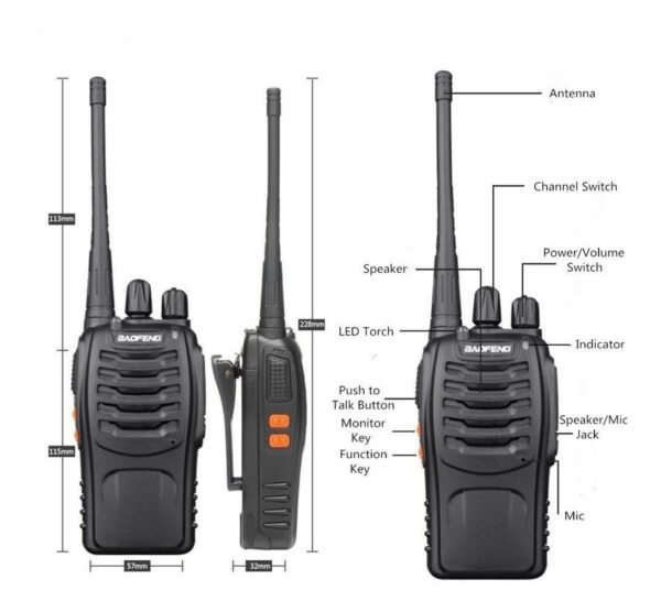 2 Radios Baofeng Bf-888s Walkie Talkie Bf 888s Y - Imagen 2