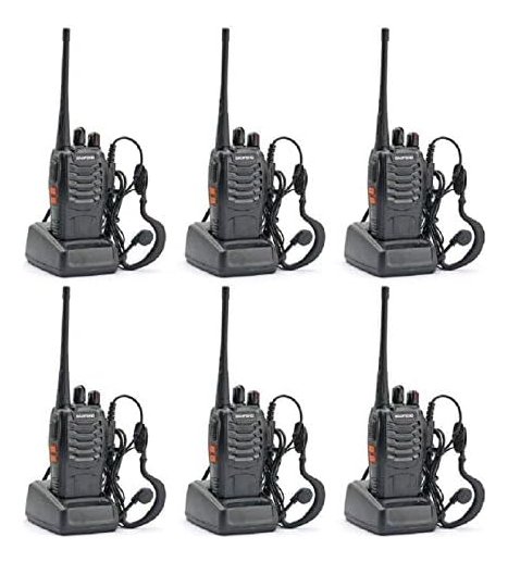 Walkie-talkie Baofeng BF-888S de 6 radios - negro. 220V