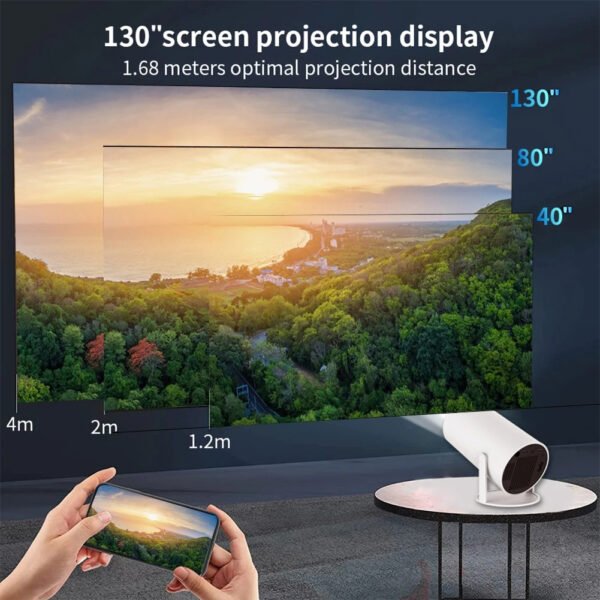 Proyector mini Ledstar Mini proyectores HY300 200lm blanco 220V - Imagen 6