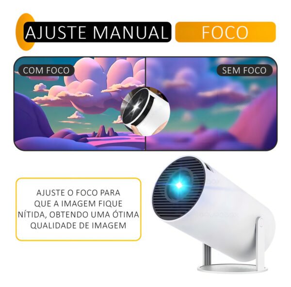 Proyector mini Smart Projector Led Full HD projetor portatil Smart Projector Led Full HD 10lm blanco 220V - Imagen 3
