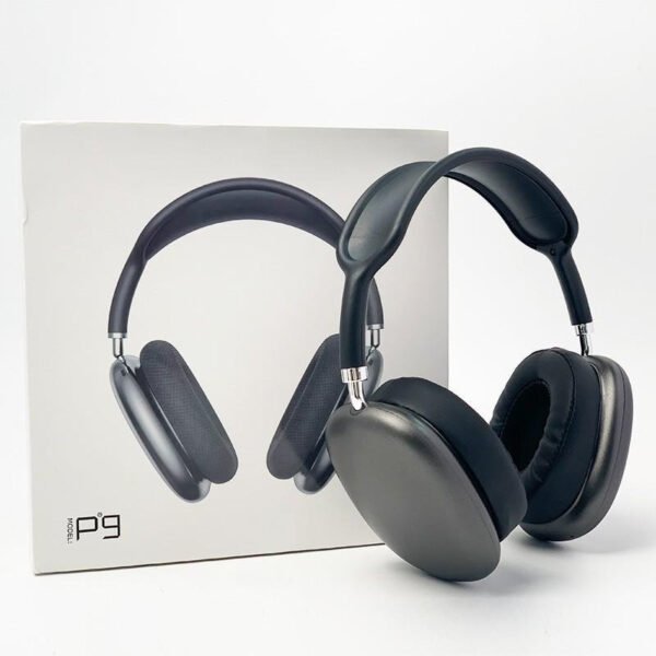 Auriculares gamer inalámbricos P9 Plus negro con luz negro - Imagen 3