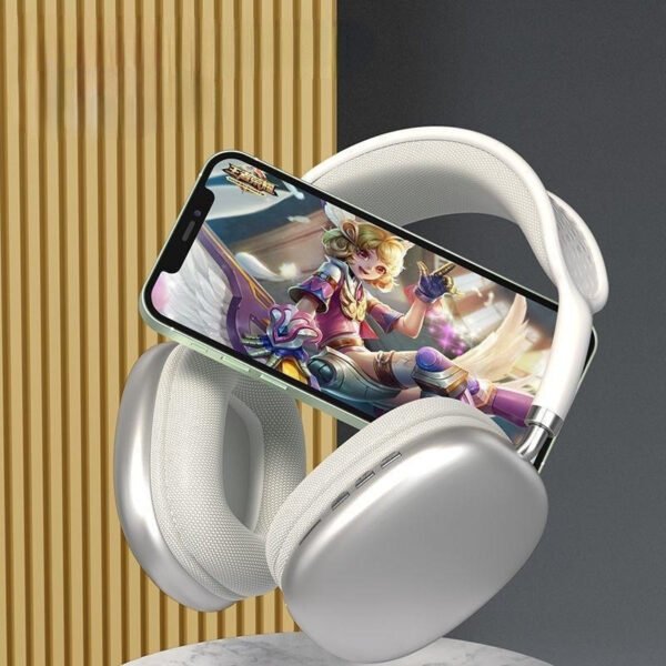 Auriculares gamer inalámbricos P9 Plus negro con luz negro - Imagen 4