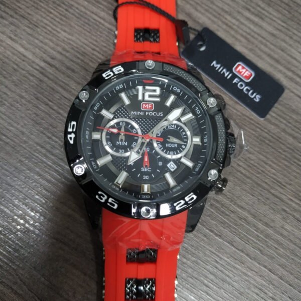 Reloj deportivo Mini Focus 0349 Rubro Negro para hombre. - Imagen 2