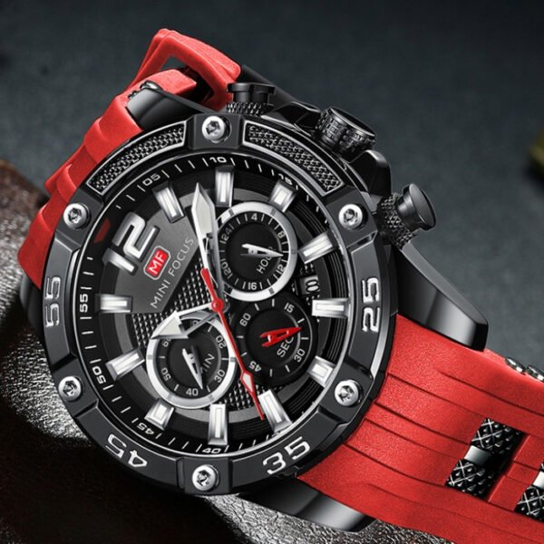 Reloj deportivo Mini Focus 0349 Rubro Negro para hombre. - Imagen 3