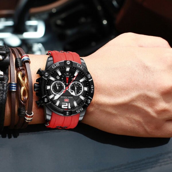 Reloj deportivo Mini Focus 0349 Rubro Negro para hombre. - Imagen 4