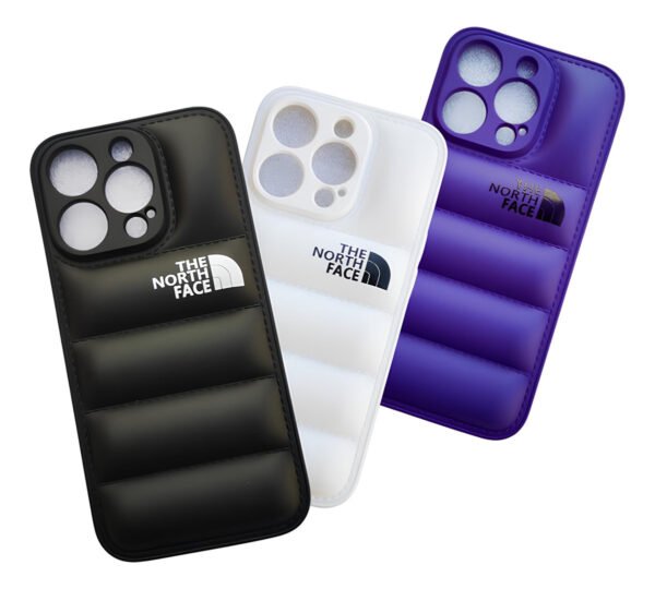 Funda Case Protector Northface Para Iphone 11/12/13/14/15 Iphone 13 Blanco Lisa