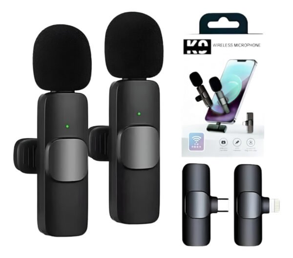 Micrófono Solapa Dual Inalámbrico Celulares iPhone Y Android