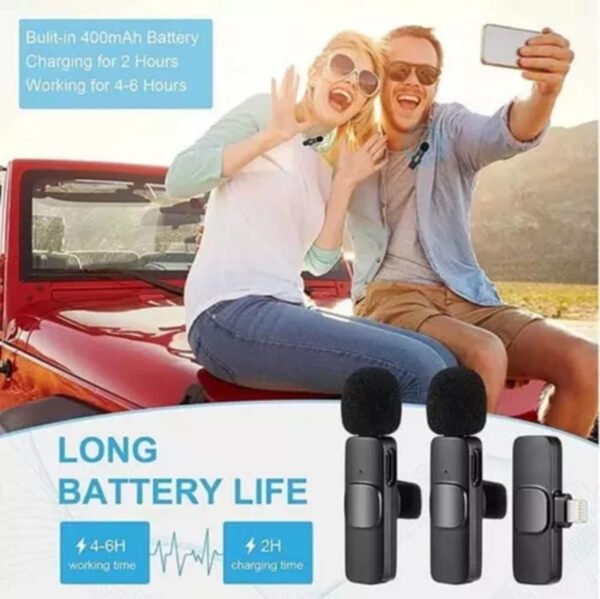 Micrófono Solapa Dual Inalámbrico Celulares iPhone Y Android - Imagen 7