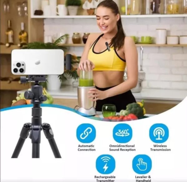 Micrófono Solapa Dual Inalámbrico Celulares iPhone Y Android - Imagen 8