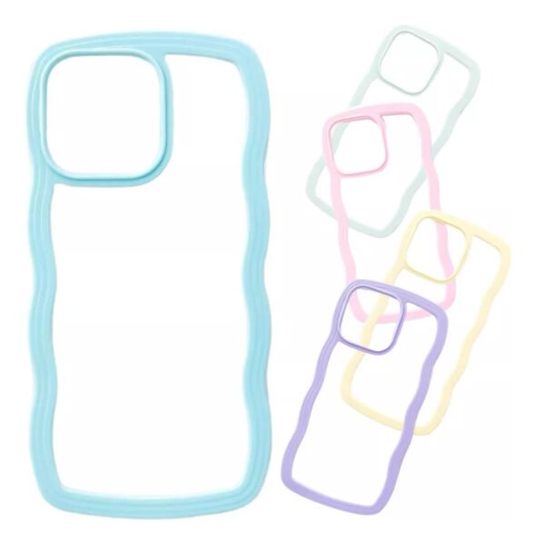 Funda Protector Case Diseño Olas Para Iphone 11/12/13/14/15 Rosa Iphone 13 Diseño Olas Para Iphone