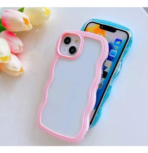Funda Protector Case Diseño Olas Para Iphone 11/12/13/14/15 Rosa Iphone 13 Diseño Olas Para Iphone - Imagen 8