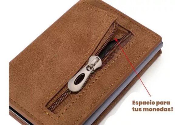 Billetera Tarjetero Anti Clonación O Robo Con Monedero - Imagen 4