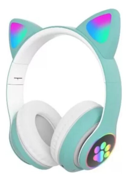 Auriculares Bluetooth Manos Libres Niños Orejas Gatito Luces
