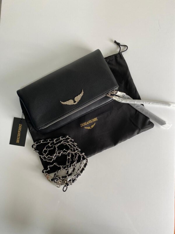 Cartera Bandolera Zadig & Voltaire Modelo Rock Clutch Negra - Imagen 3