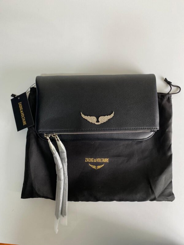 Cartera Bandolera Zadig & Voltaire Modelo Rock Clutch Negra - Imagen 4