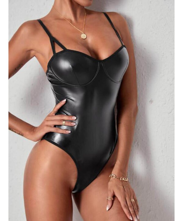 Body Berlín Engomado Super Sexy Color Negro Talles L Y Xl Negro Xl - Imagen 2